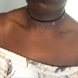 🆕⭐️Gold Star Black Velvet Dangle Choker⭐️